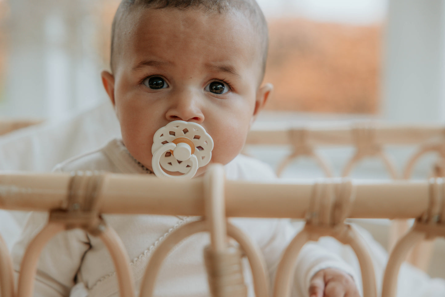 BIBS Pacifier Boheme Round Latex Size 1 Ivory-Flow Pack