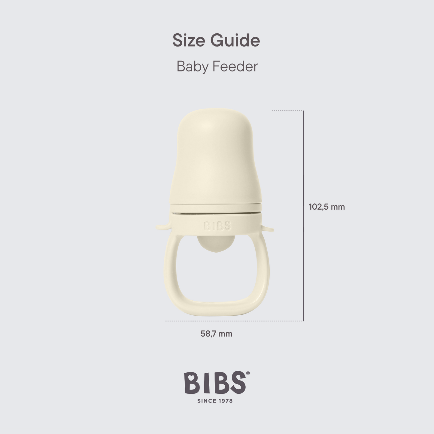 BIBS Baby Feeder Fossil Grey
