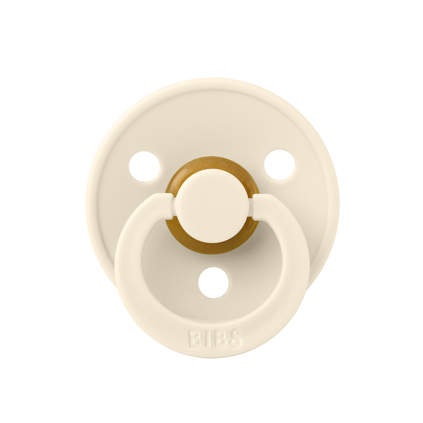 BIBS Pacifier Colour Round 1 PACK Latex Size 2 Ivory