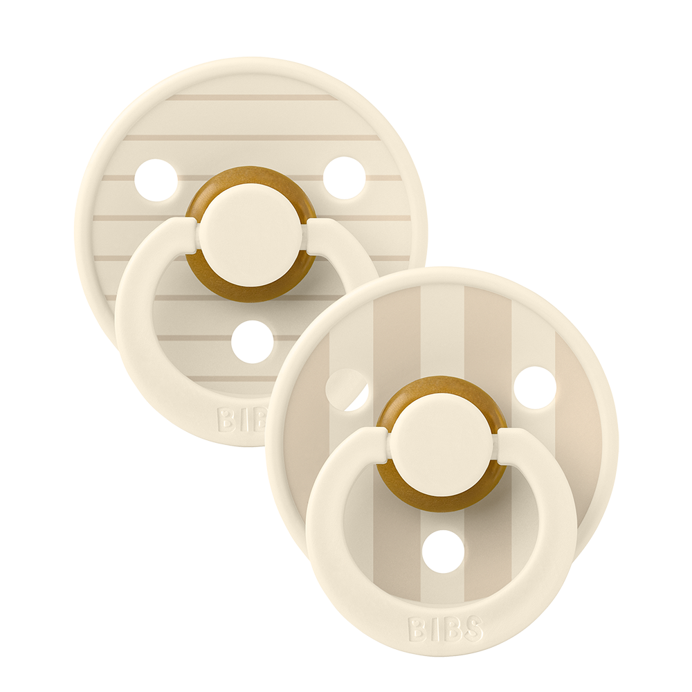 BIBS STUDIO Colour Pacifiers 2 Pack Pin Latex Size 1 - Ivory Vanilla Mix