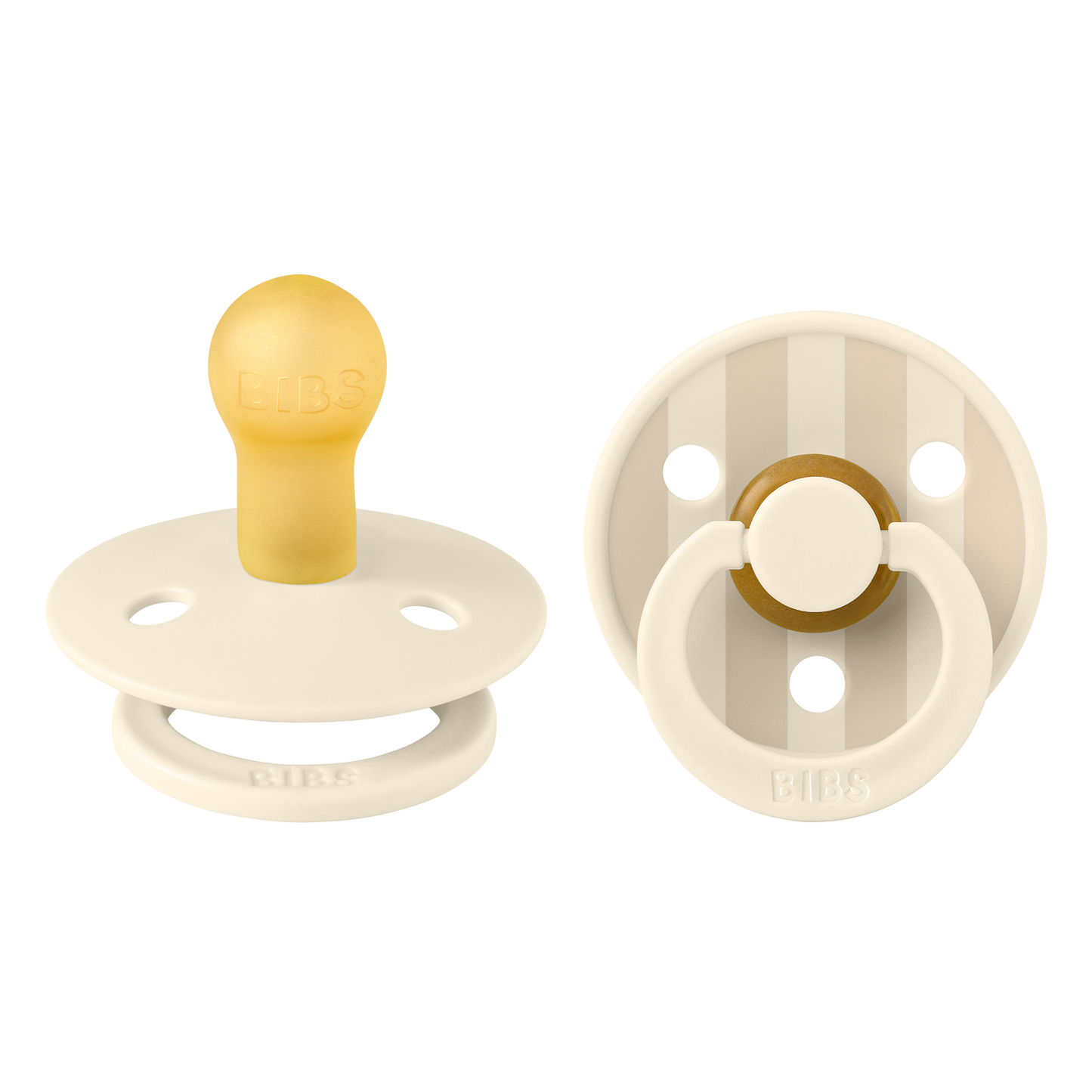 BIBS STUDIO Colour Pacifiers 2 Pack Pin Latex Size 1 - Ivory Vanilla Mix