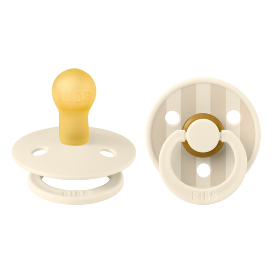 BIBS STUDIO Colour Pacifiers 2 Pack Pin Latex Size 1 - Ivory Vanilla Mix