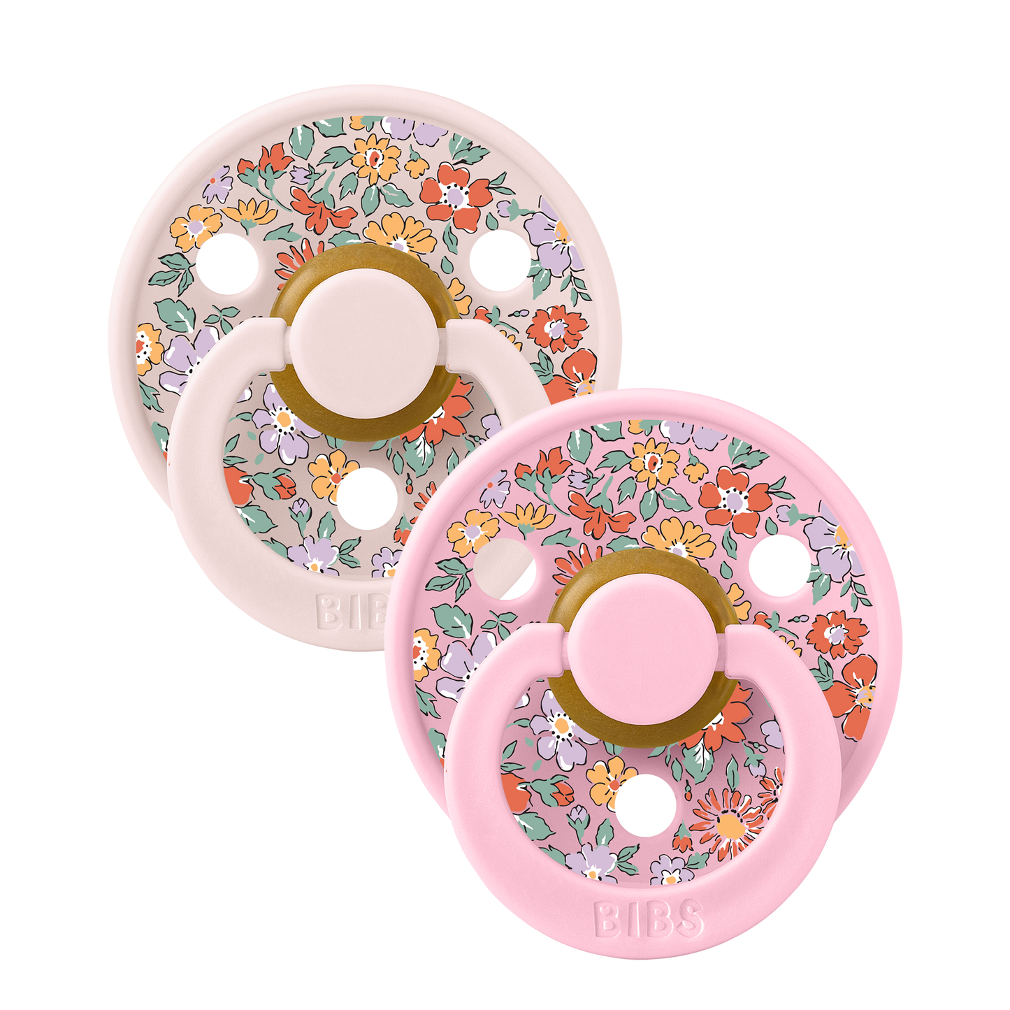 BIBS x Liberty Pacifier Colour 2 pack Oscar Meadow Latex Size 1 Petal Mix