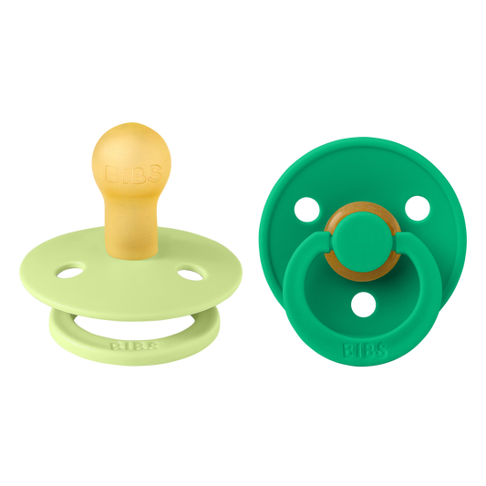 BIBS Pacifier Colour 2 pack Latex Size 1 Matcha/Cactus
