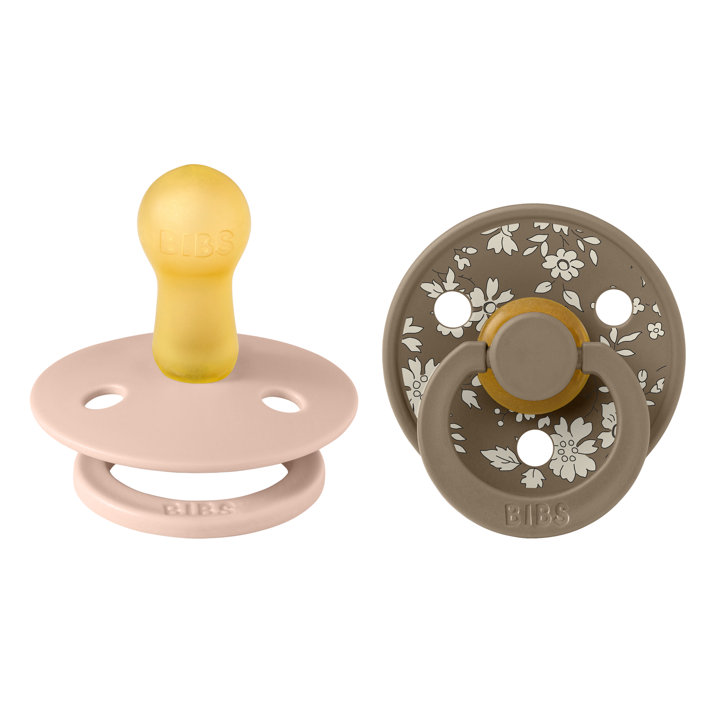 لهاية BIBS x Liberty، لونان، عبوة من قطعتين، مصنوعة من اللاتكس، مقاس 1، مزيج أحمر الخدود