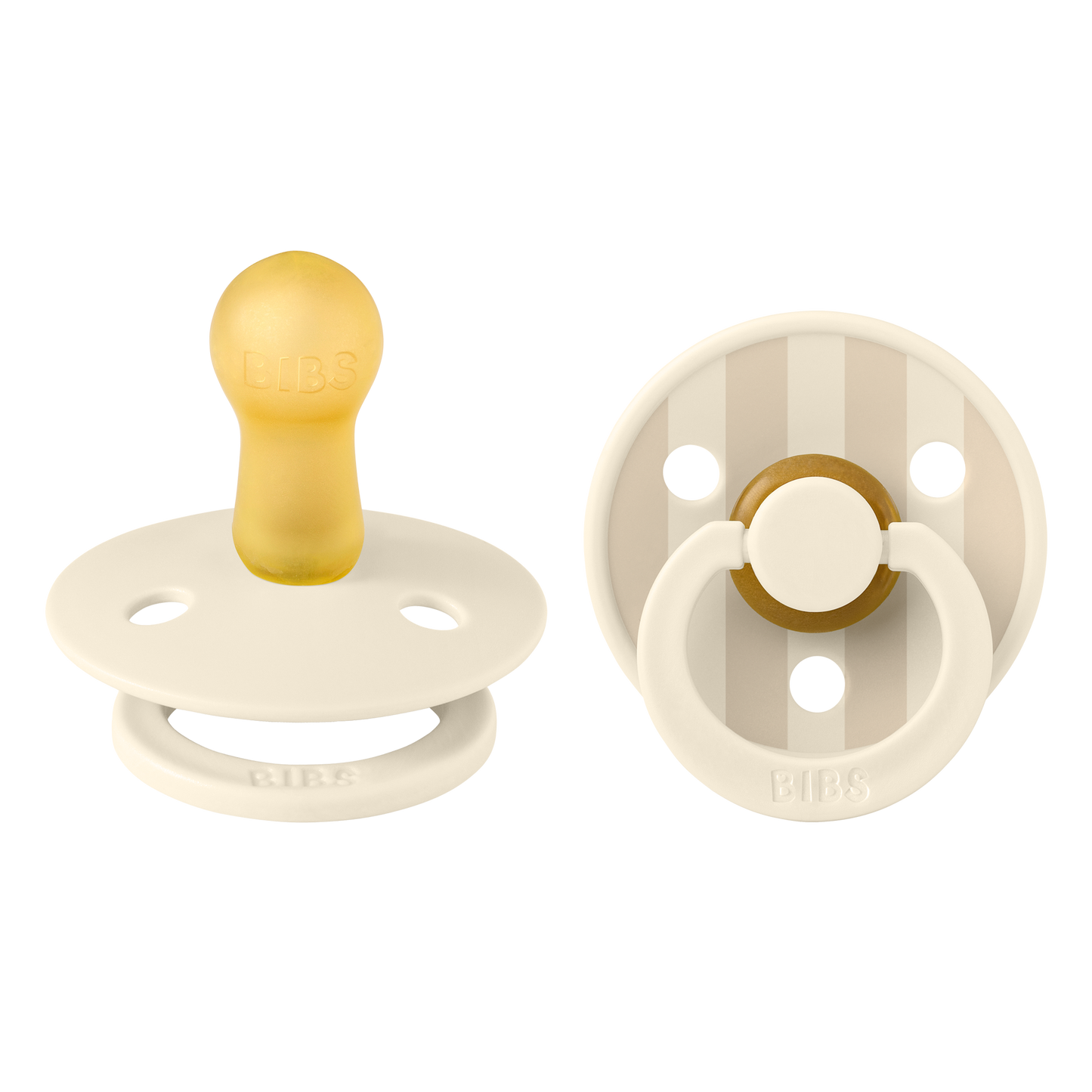 BIBS STUDIO Colour Pacifiers 2 Pack Pin Latex Size 2 - Ivory Vanilla Mix
