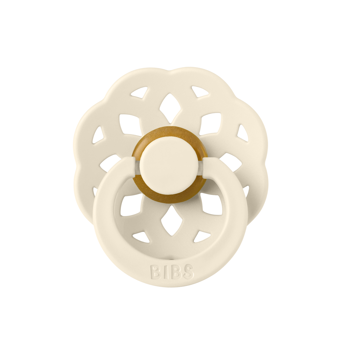 BIBS Pacifier Boheme Round Latex Size 1 Ivory-Flow Pack