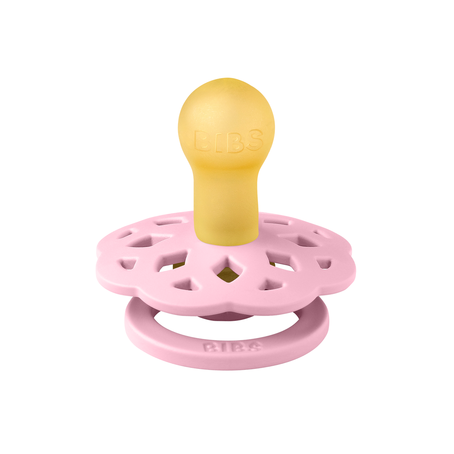 BIBS Pacifier Boheme Latex Size 1 Baby Pink-Flow Pack
