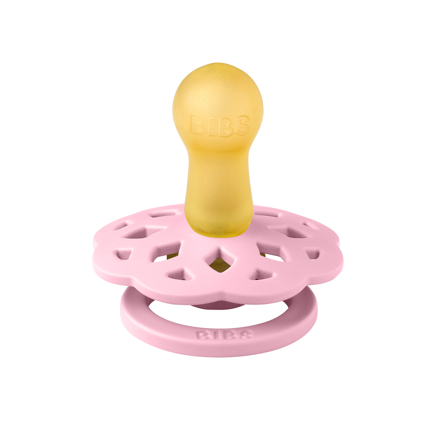 BIBS Pacifier Boheme Latex Size 2 Baby Pink-Flow Pack
