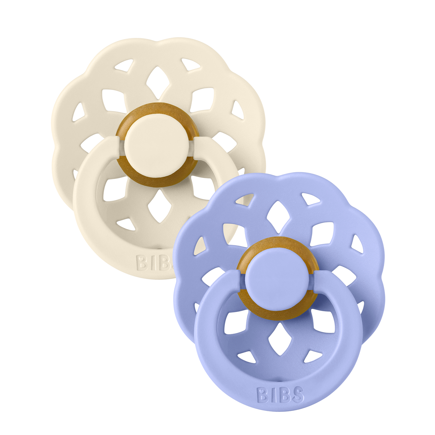 BIBS Pacifier Boheme 2 PACK Latex Size 1 Ivory/Hush