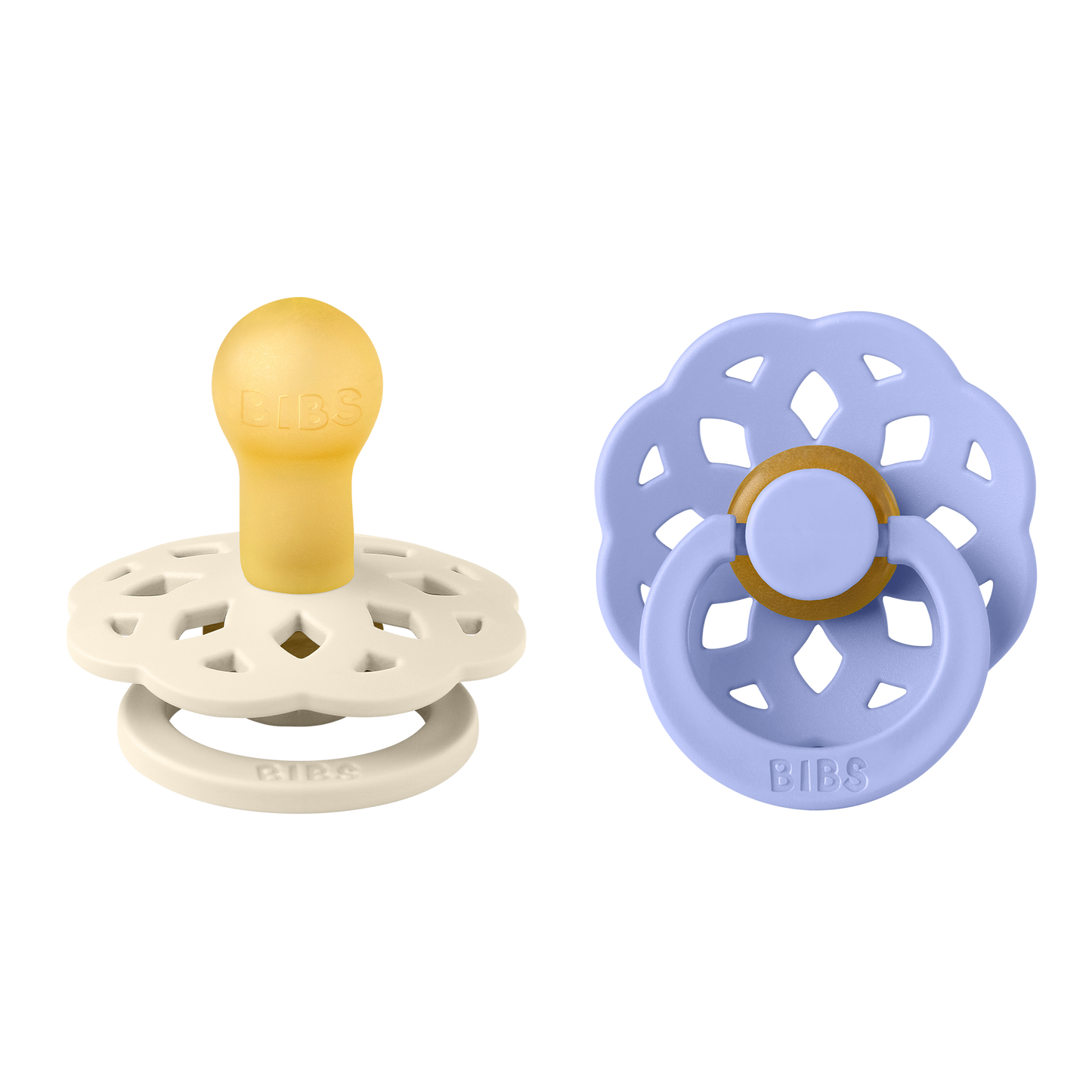 BIBS Pacifier Boheme 2 PACK Latex Size 1 Ivory/Hush