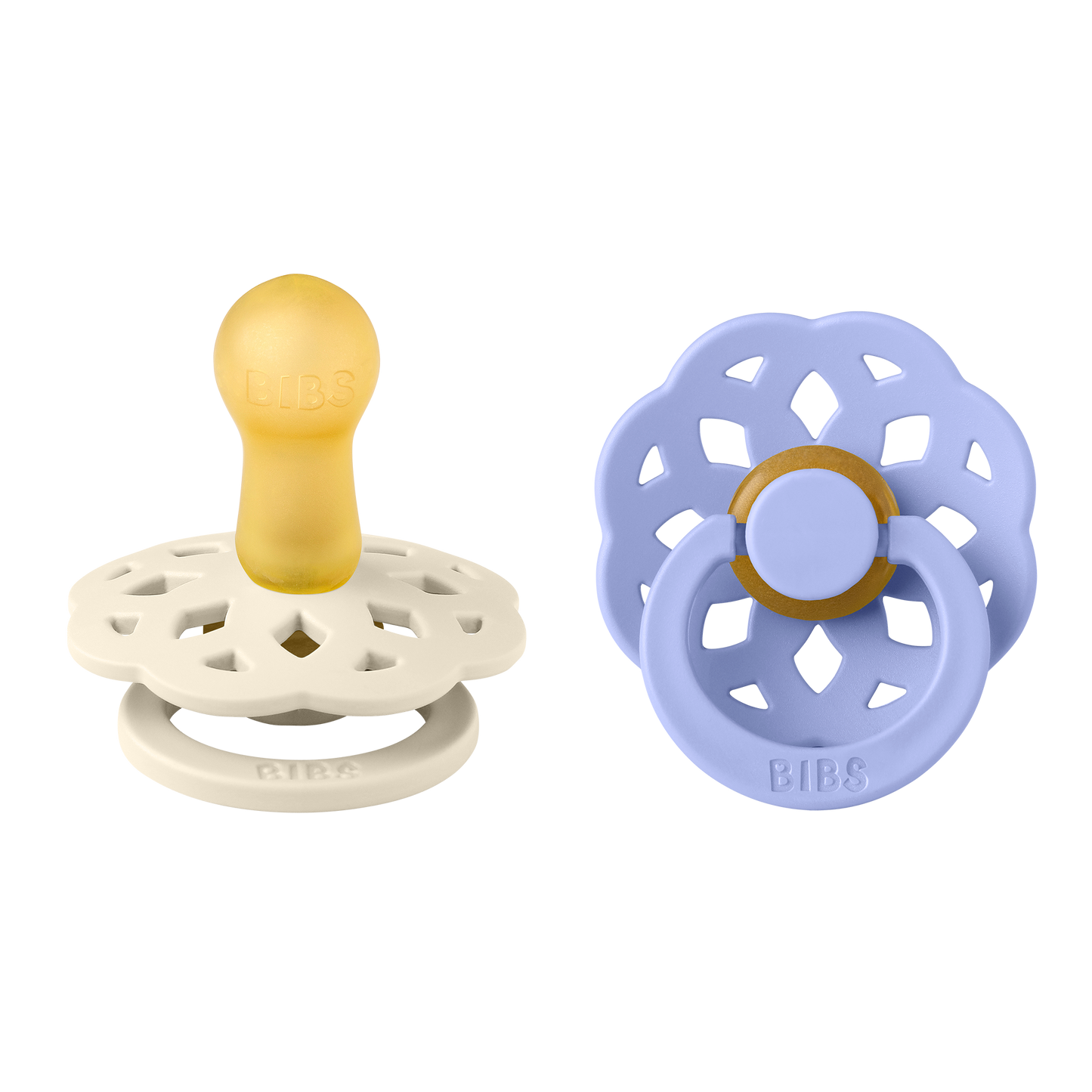 BIBS Pacifier Boheme 2 PACK Latex Size 2 Ivory/Hush