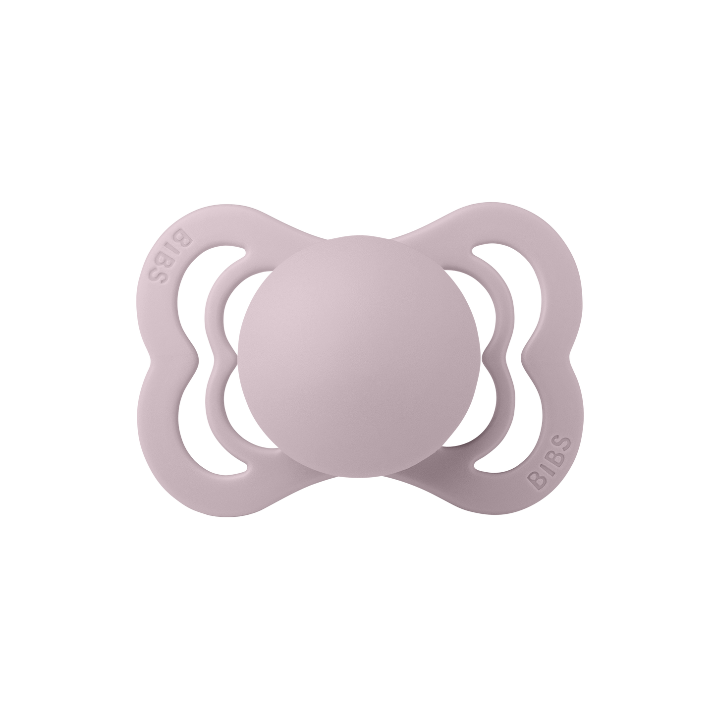 BIBS Pacifier Supreme Symmetrical Silicone Size 1 Dusky Lilac-Flow Pack