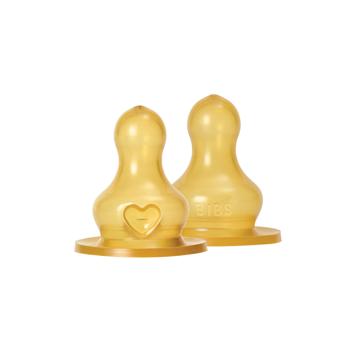 BIBS Baby Bottle Nipple Round Latex 2 pack Medium Flow