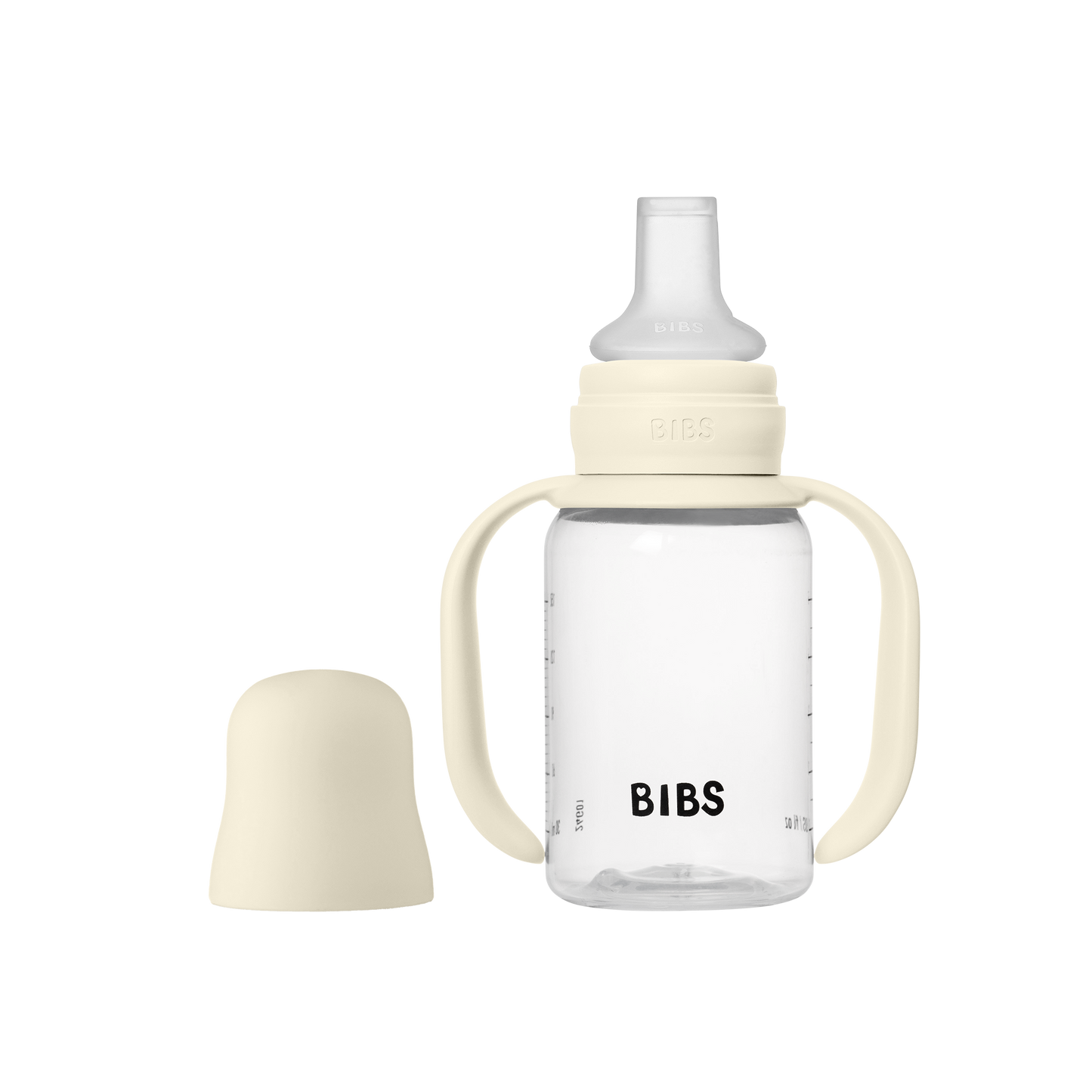 BIBS Baby Sippy Bottle Spout Silicone 1 pack 150 ml +6 months-Ivory