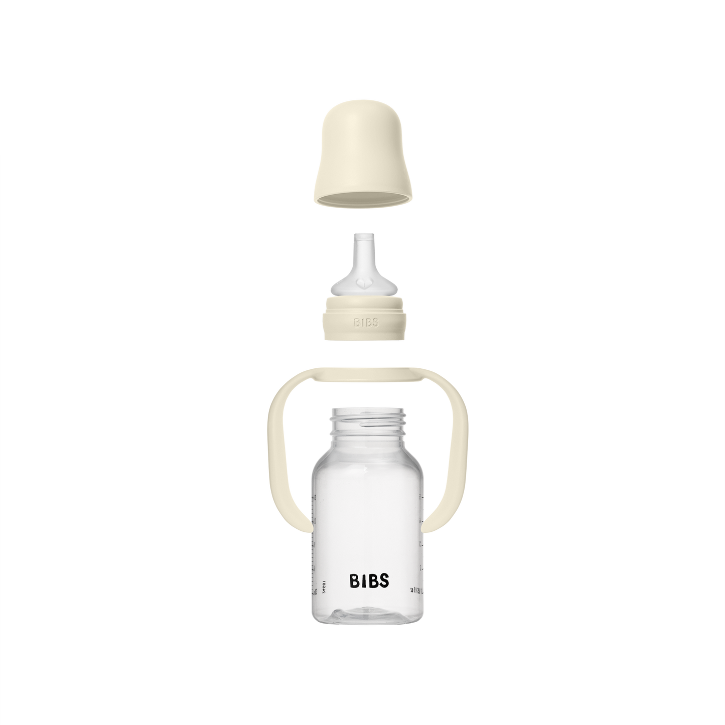 BIBS Baby Sippy Bottle Spout Silicone 1 pack 150 ml +6 months-Ivory