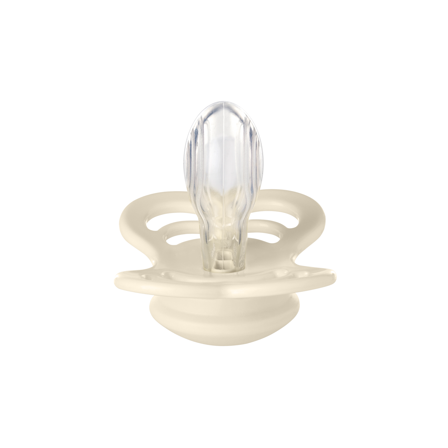 BIBS Pacifier Supreme Symmetrical Silicone Size 2 Ivory-Flow Pack