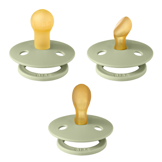 BIBS Pacifiers Try-it Colour 3 PACK Size 1 Sage