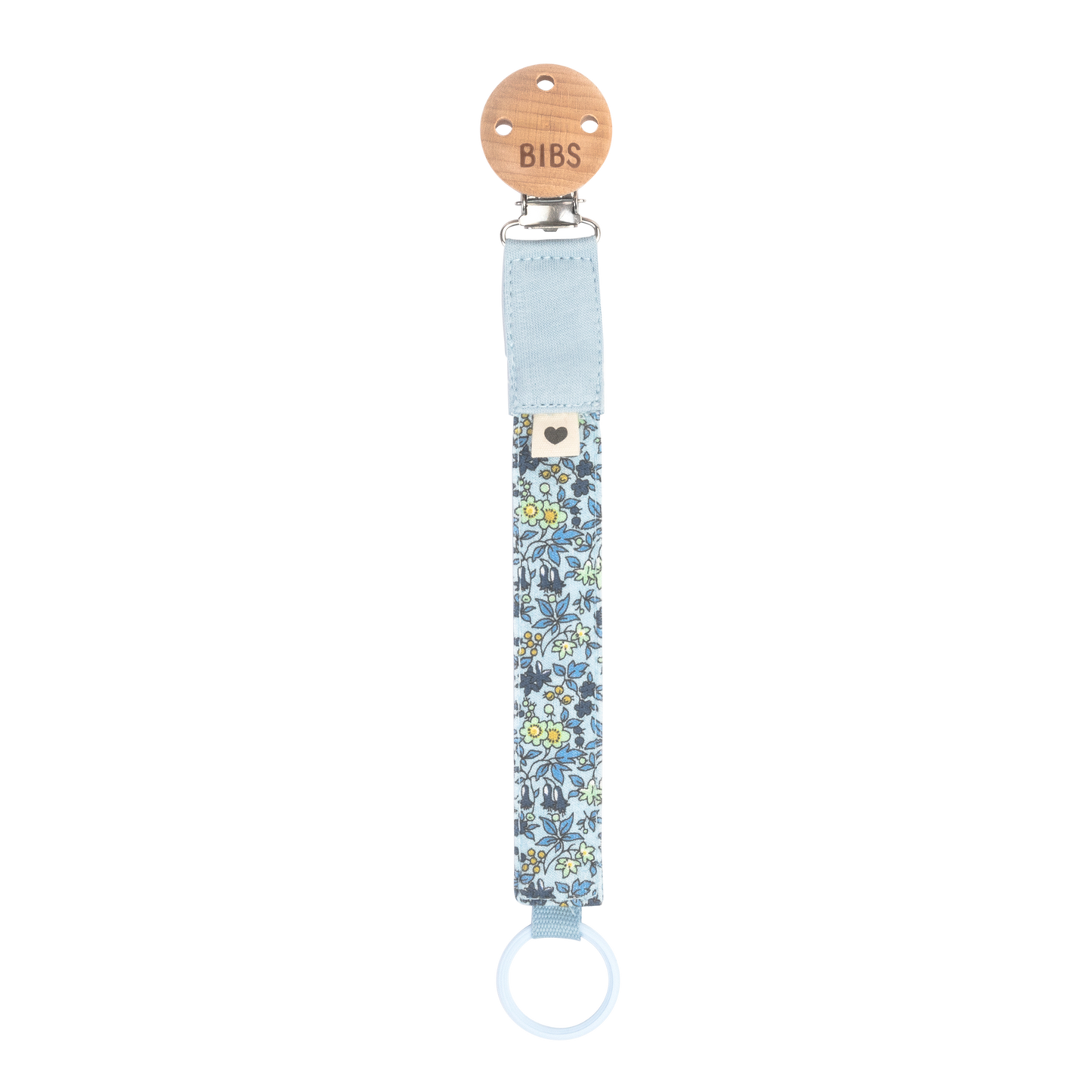 مشبك لهاية BIBS x Liberty بلون البابونج، أزرق فاتح