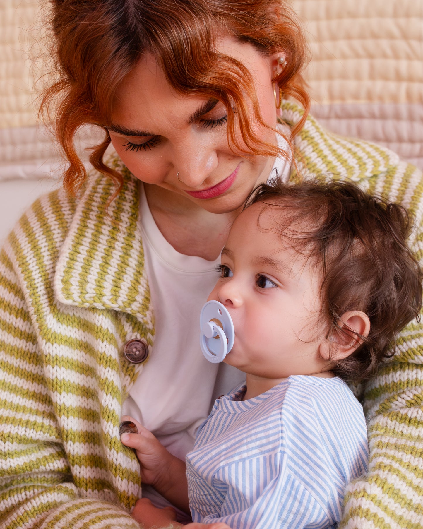 لهاية BIBS، لون أزرق فاتح، دائرية، مصنوعة من اللاتكس، مقاس 1، عبوة تدفق.