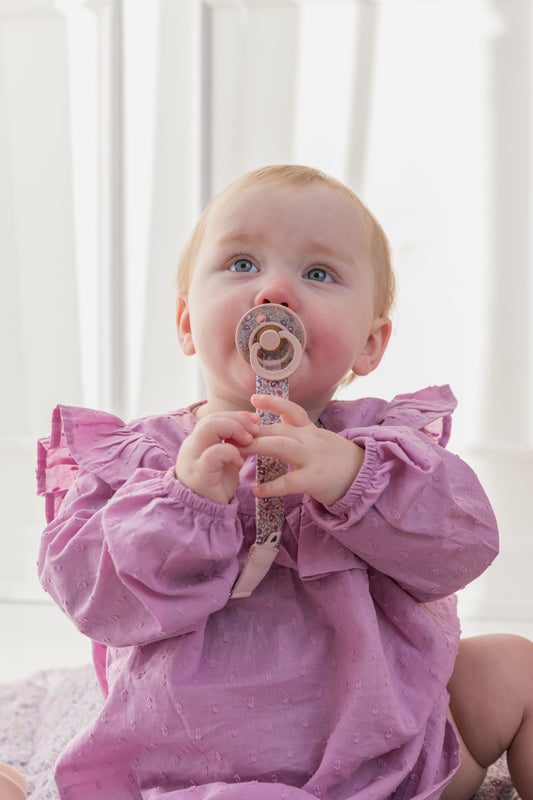 BIBS x Liberty Bib & Clip Set Eloise Blush