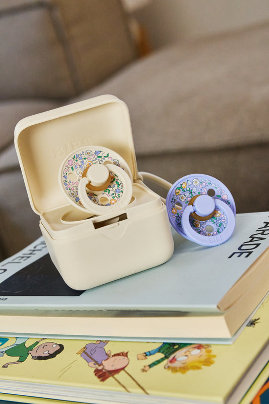 BIBS x Liberty Pacifier Box Chloe Meadow Ivory