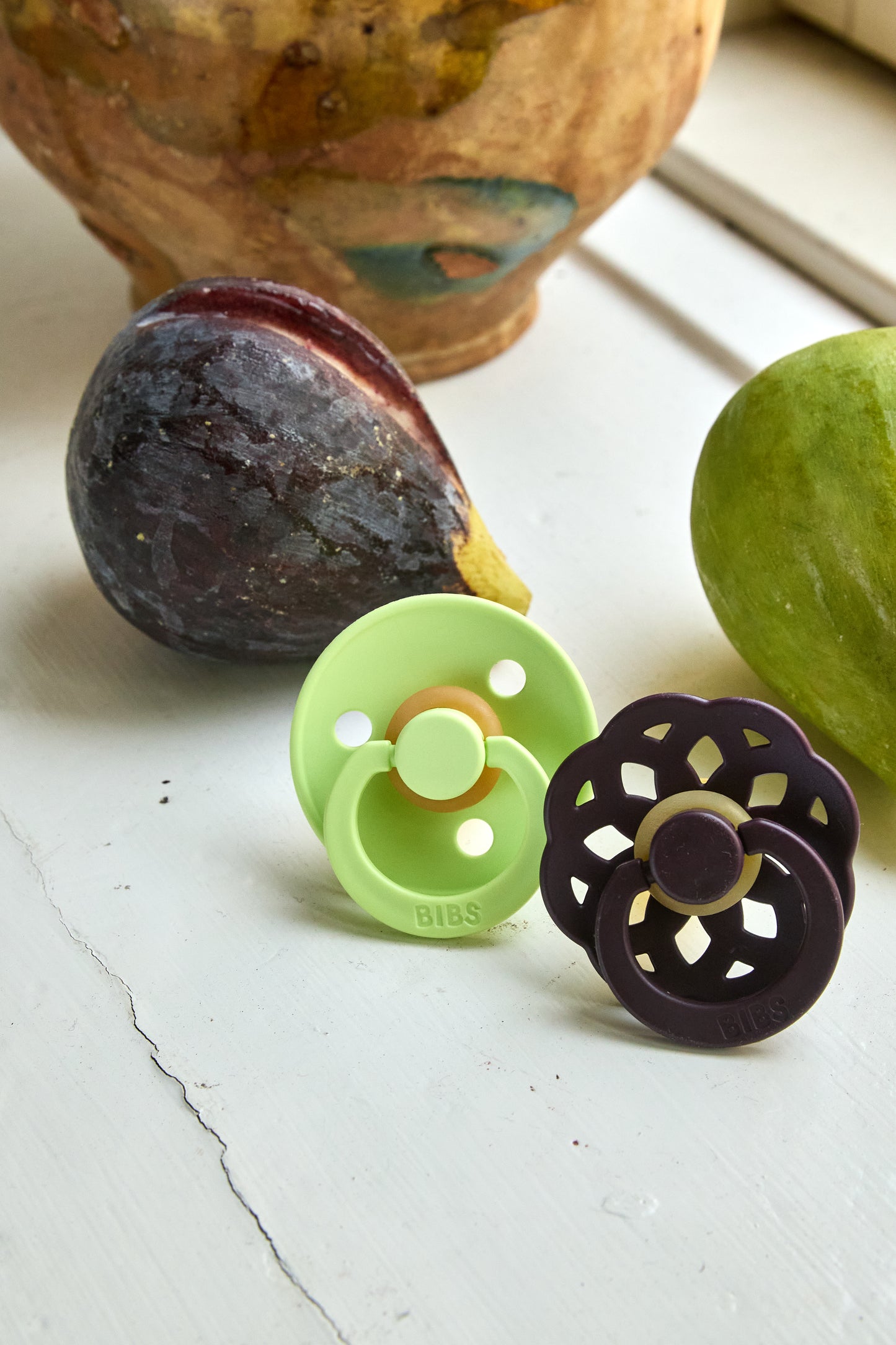 BIBS Pacifier Boheme Latex Size 1 Plum-Flow Pack