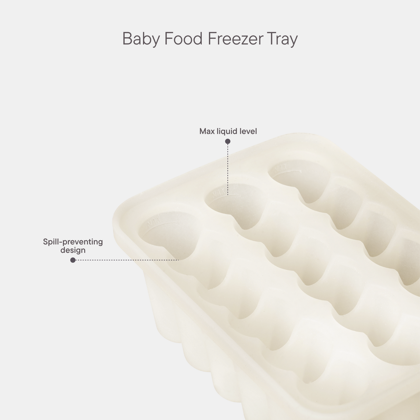 BIBS Baby Food Freezer Tray Ivory