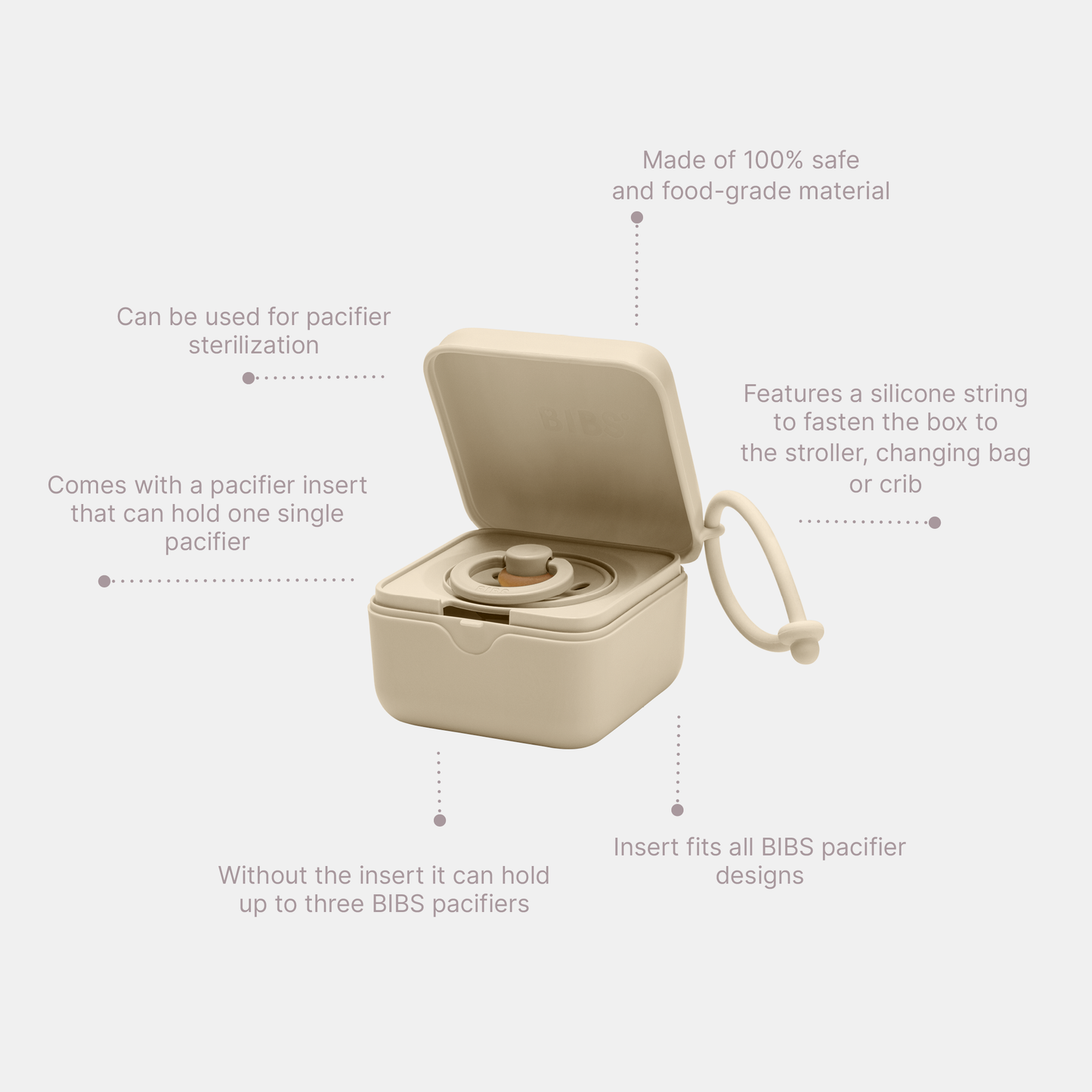 BIBS x Liberty Pacifier Box Chloe Meadow Ivory