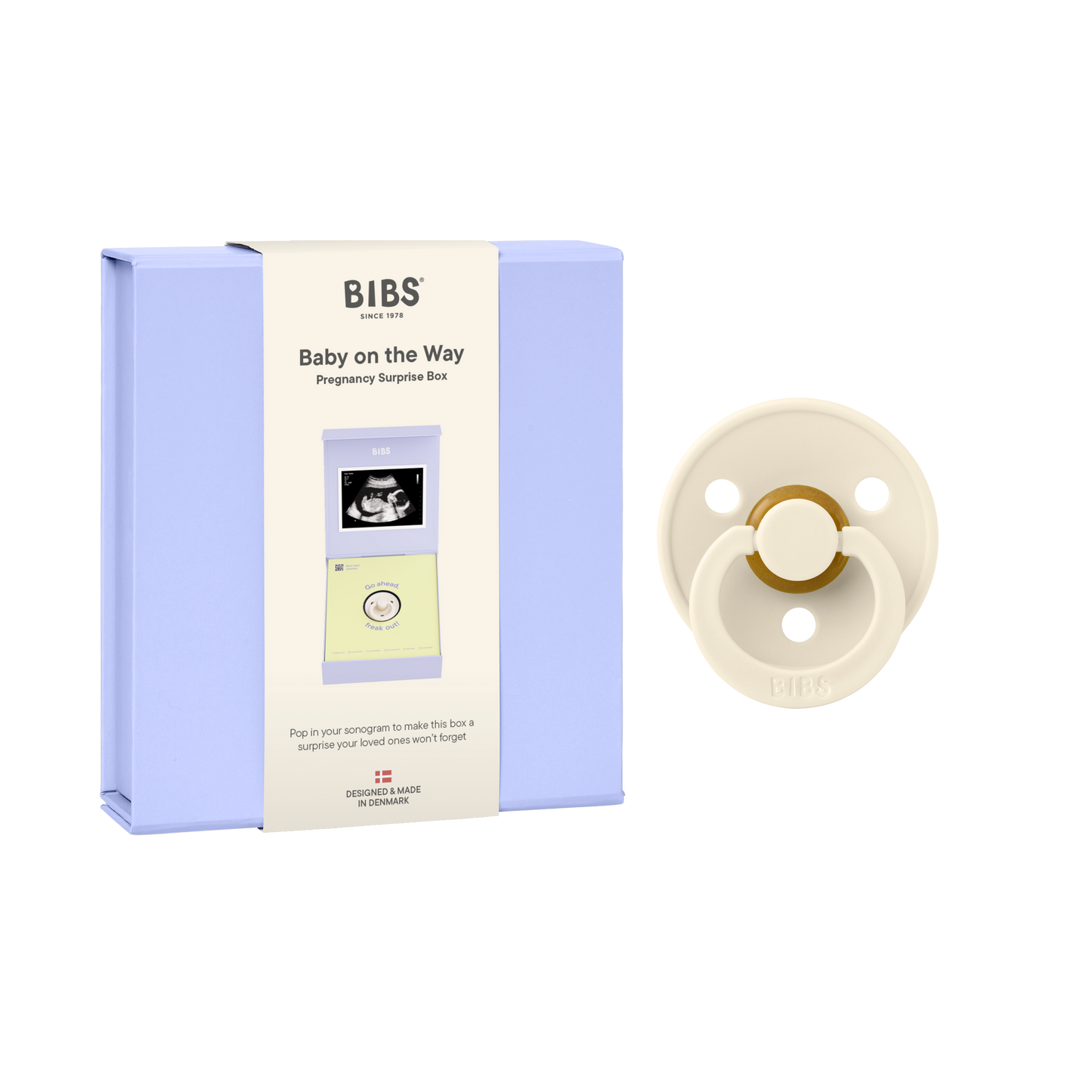 BIBS Gift Set Baby on the Way Latex Size 1 Ivory